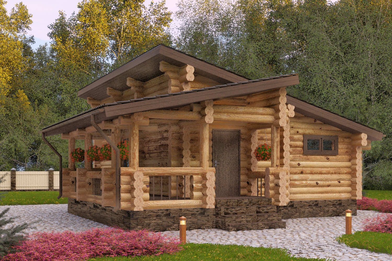 Баня из бревна VZ-205